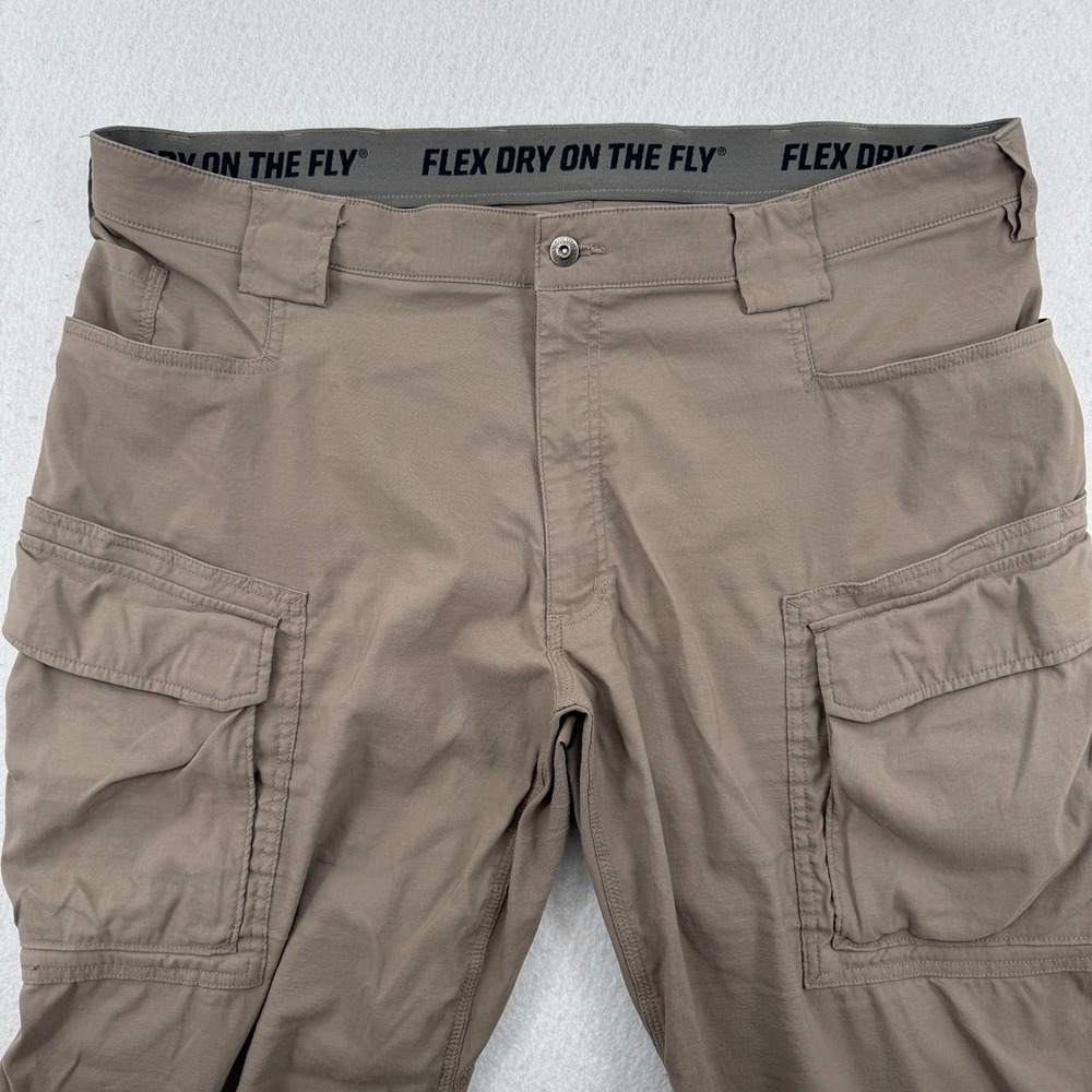 Duluth Trading Co Dry On The Fly Cargo Pants Mens 44x34 Brown Relaxed Fit Hiking